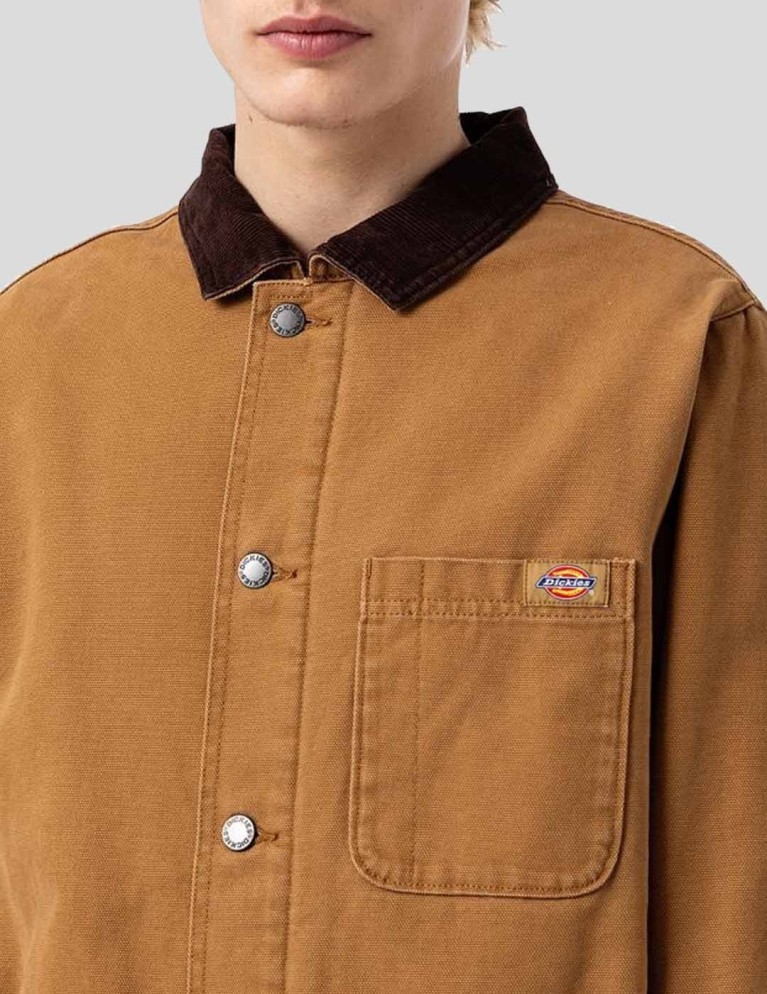 Chaqueta DICKIES duck canvas chore jacket stone washed brown duck